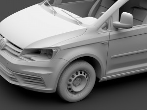 volkswagen caddy panel van l2 2rd 2017 3D मॉडल
