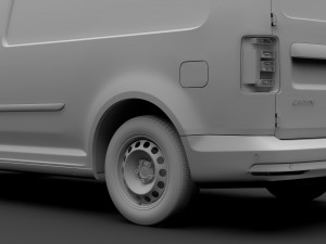 volkswagen caddy panel van l2 2rd 2017 3D मॉडल