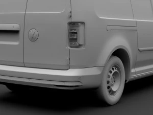 volkswagen caddy panel van l2 2rd 2017 3D Model