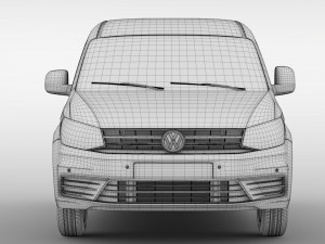 volkswagen caddy panel van l2 2rd 2017 3D मॉडल