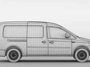 volkswagen caddy panel van l2 2rd 2017 3D मॉडल