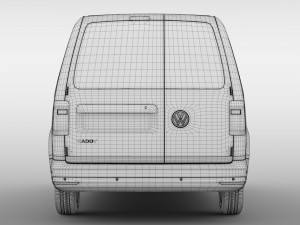 volkswagen caddy panel van l2 2rd 2017 3D मॉडल