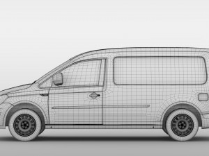 volkswagen caddy panel van l2 2rd 2017 3D मॉडल