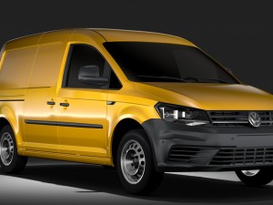 volkswagen caddy panel van l2 2017 3D Модель