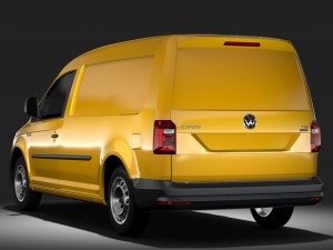volkswagen caddy panel van l2 2017 3D Модель