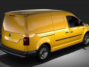 volkswagen caddy panel van l2 2017 3D Модель