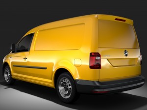 volkswagen caddy panel van l2 2017 3D Модель