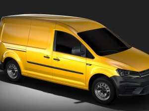 volkswagen caddy panel van l2 2017 3D Модель