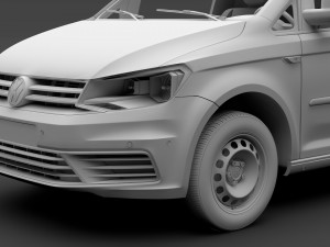 volkswagen caddy panel van l2 2017 3D Модель