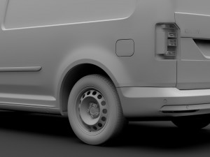 volkswagen caddy panel van l2 2017 3D Модель