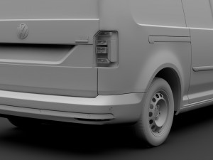 volkswagen caddy panel van l2 2017 3D Модель