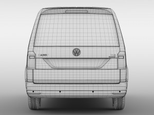 volkswagen caddy panel van l2 2017 3D Модель