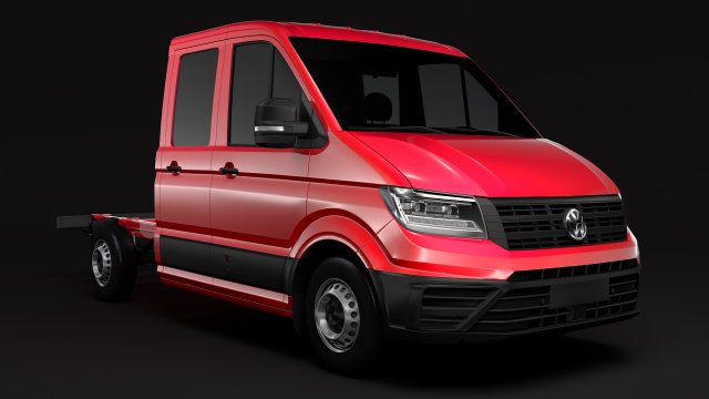 wv crafter chassis double-cab 2017 3D मॉडल .c4d .max .obj .3ds .fbx .stl .blend 