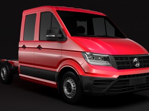 wv crafter chassis double-cab 2017 3D Модель