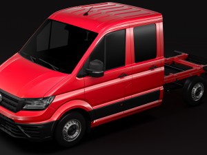 wv crafter chassis double-cab 2017 3D मॉडल