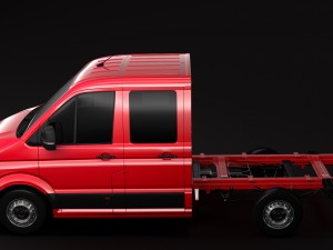 wv crafter chassis double-cab 2017 3D मॉडल