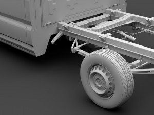 wv crafter chassis double-cab 2017 3D मॉडल