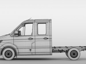 wv crafter chassis double-cab 2017 3D मॉडल