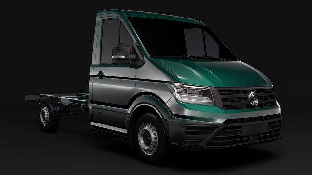 wv crafter chassis single-cab 2017 Modello 3D .c4d .max .obj .3ds .fbx .stl .blend 