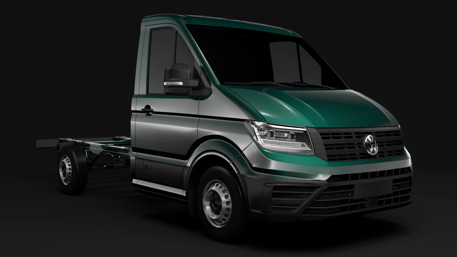 wv crafter chassis single-cab 2017 3D Model .c4d .max .obj .3ds .fbx .stl .blend 