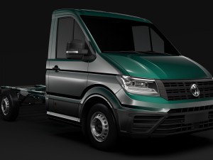 wv crafter chassis single-cab 2017 3D Модель