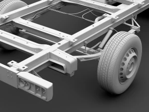 wv crafter chassis single-cab 2017 3D Model