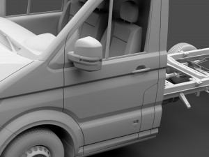 wv crafter chassis single-cab 2017 Modello 3D