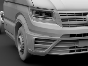 wv crafter chassis single-cab 2017 Modello 3D