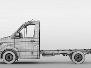 wv crafter chassis single-cab 2017 Modello 3D