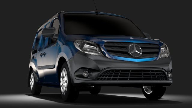 mercedes benz citan van l3 2017 3D Model .c4d .max .obj .3ds .fbx .stl .blend