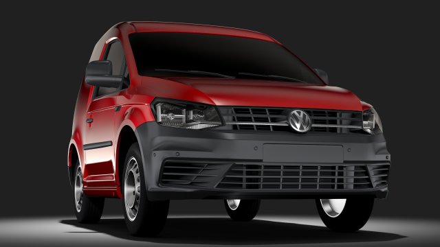 volkswagen caddy onemanvan 2017 3D Model .c4d .max .obj .3ds .fbx .stl .blend 