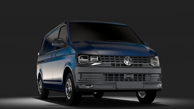 volkswagen transporter van l1h1 t6 2017 3Dモデル .c4d .max .obj .3ds .fbx .stl .blend 