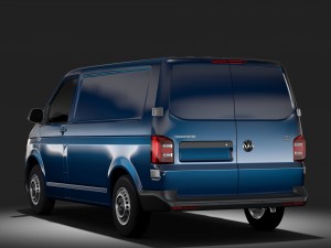 volkswagen transporter van l1h1 t6 2017 3Dモデル