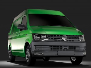 volkswagen transporter van l1h2 t6 2017 3D Model