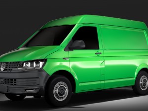 volkswagen transporter van l1h2 t6 2017 Model 3D