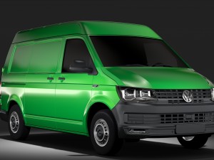 volkswagen transporter van l1h2 t6 2017 Model 3D