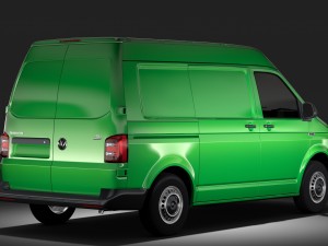 volkswagen transporter van l1h2 t6 2017 Model 3D