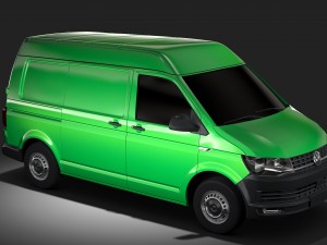 volkswagen transporter van l1h2 t6 2017 Model 3D