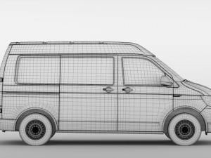 volkswagen transporter van l1h2 t6 2017 Model 3D