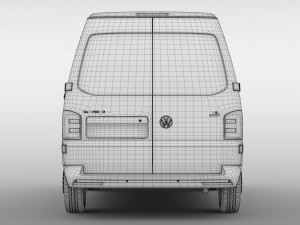 volkswagen transporter van l1h2 t6 2017 Model 3D