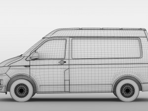 volkswagen transporter van l1h2 t6 2017 Model 3D