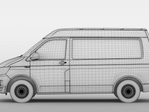 volkswagen transporter van l1h2 t6 2017 3D Model