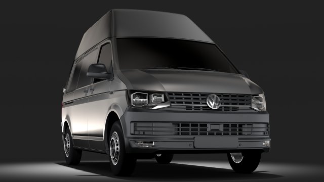volkswagen transporter van l1h3 t6 2017 3D 모델 .c4d .max .obj .3ds .fbx .stl .blend 