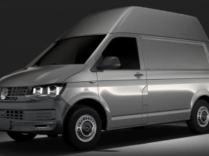 volkswagen transporter van l1h3 t6 2017 3D Model
