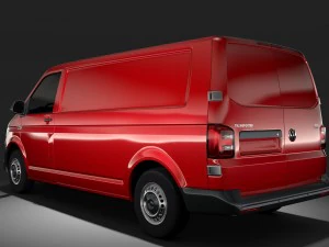 volkswagen transporter van l2h1 t6 2017 3D Model