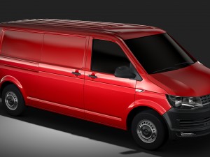 volkswagen transporter van l2h1 t6 2017 3D 모델