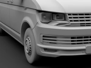 volkswagen transporter van l2h1 t6 2017 3D Model