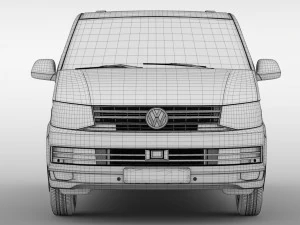 volkswagen transporter van l2h1 t6 2017 3D Model