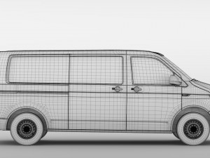 volkswagen transporter van l2h1 t6 2017 3D 모델