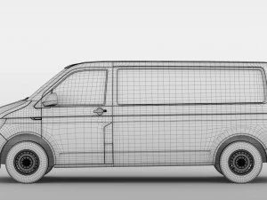 volkswagen transporter van l2h1 t6 2017 3D Model